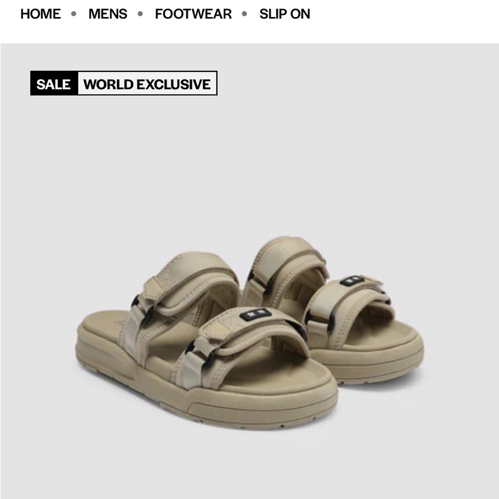 SEICHI Men's Beige Slip-On Sandals - Picture 2 of 8